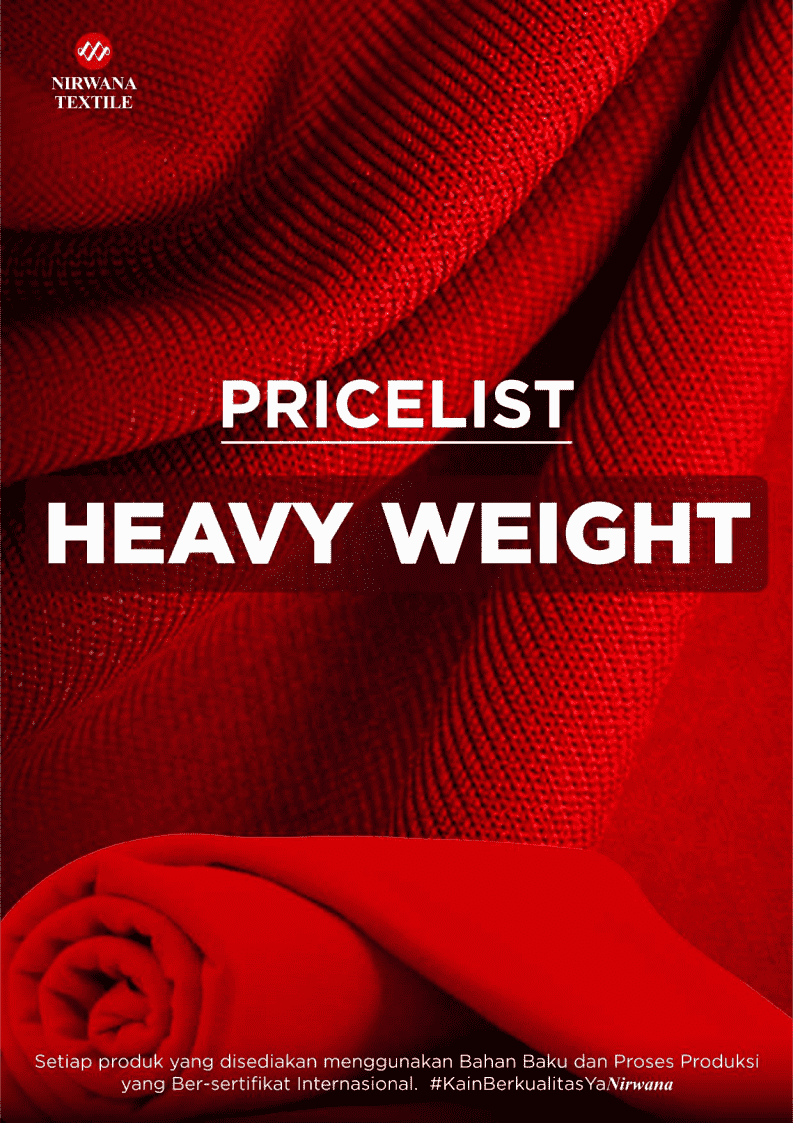 Pricelist HEAVY WEIGHT COTTON